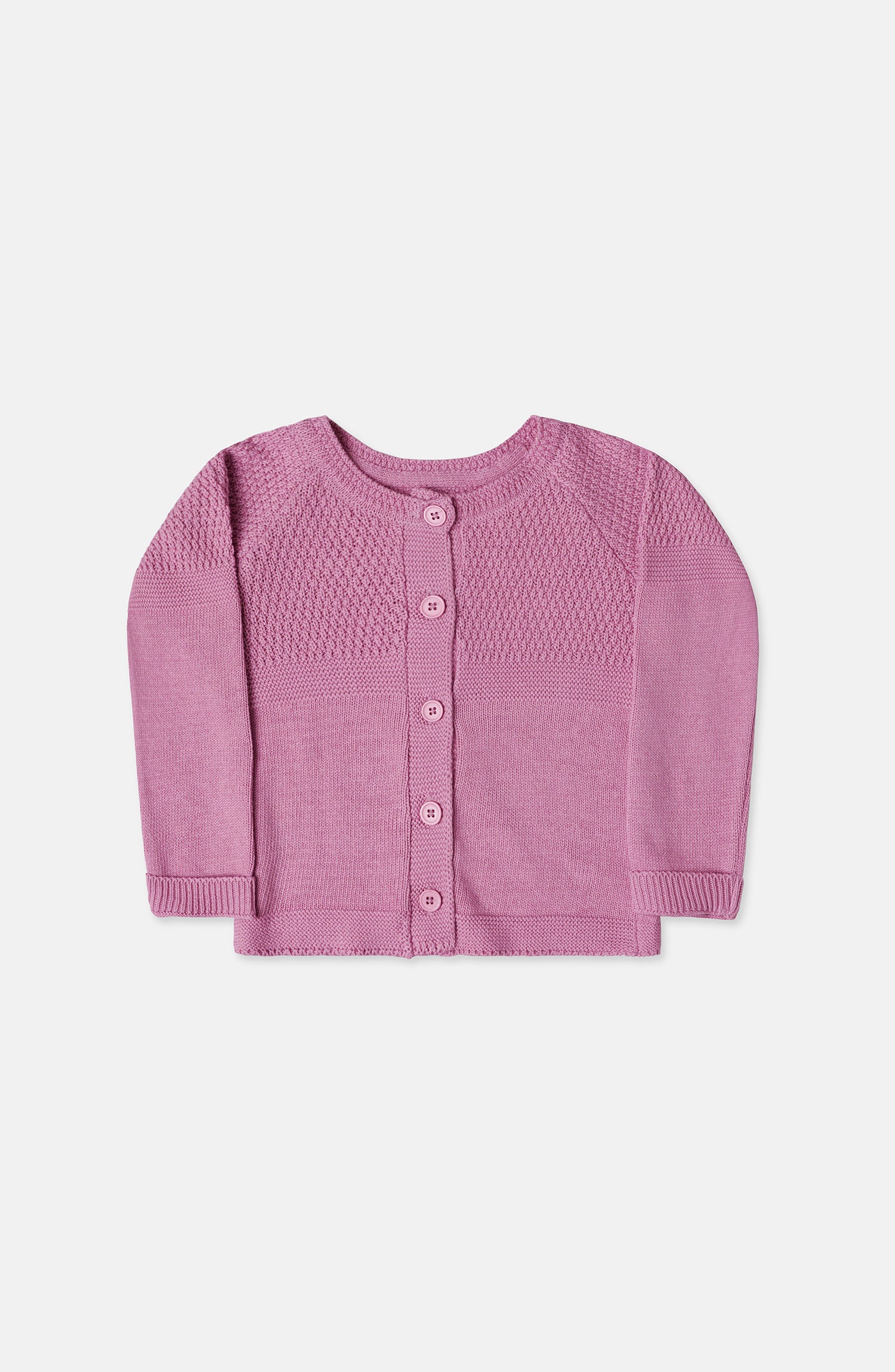 IGS601423 BASIC KNITTED CARDIGAN PINK