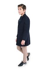 Plaid Wool  Long Coat