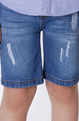 Ripped Denim Shorts