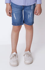 Ripped Denim Shorts