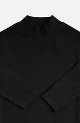 Basic Mockneck In Waffle Knit