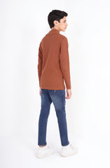 Basic Mockneck In Waffle Knit