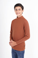 Basic Mockneck In Waffle Knit