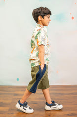 Cut And Sew Panel Shorts