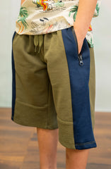 Cut And Sew Panel Shorts