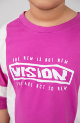 Slogan Print Tee-BKT725325