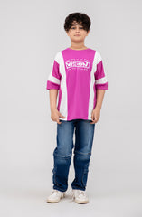 Slogan Print Tee-BKT725325
