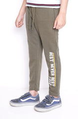 Prntd Black Trousers In Frnch Tery