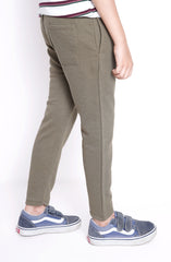 Prntd Black Trousers In Frnch Tery