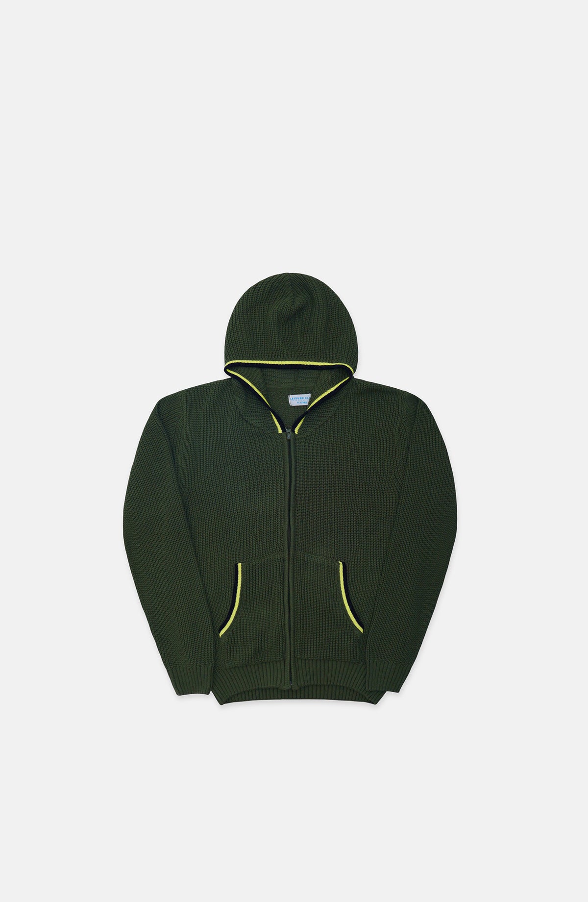 Boys Olive Hooded Zipper