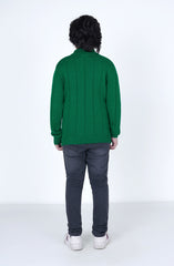 Mock Neck Drop Needle Sweater