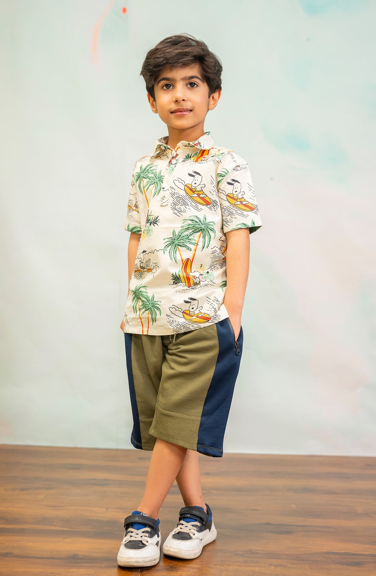 Boys Half Sleeve Printed Shirt