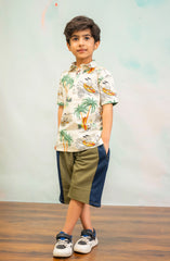 Boys Half Sleeve Printed Shirt