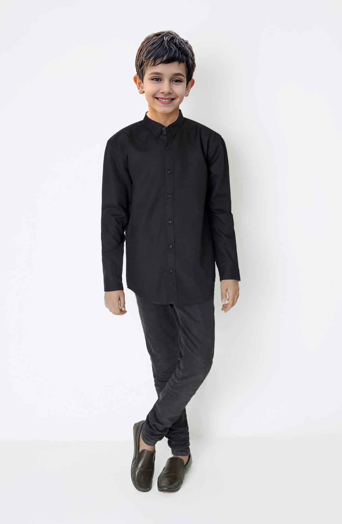 Boys Button Down Basic Shirt