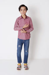 Boys Button Down Basic Shirt