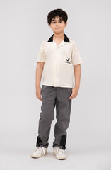 Boys Contrast Collar Shirt-BW710125