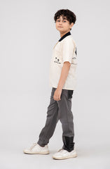 Boys Contrast Collar Shirt-BW710125