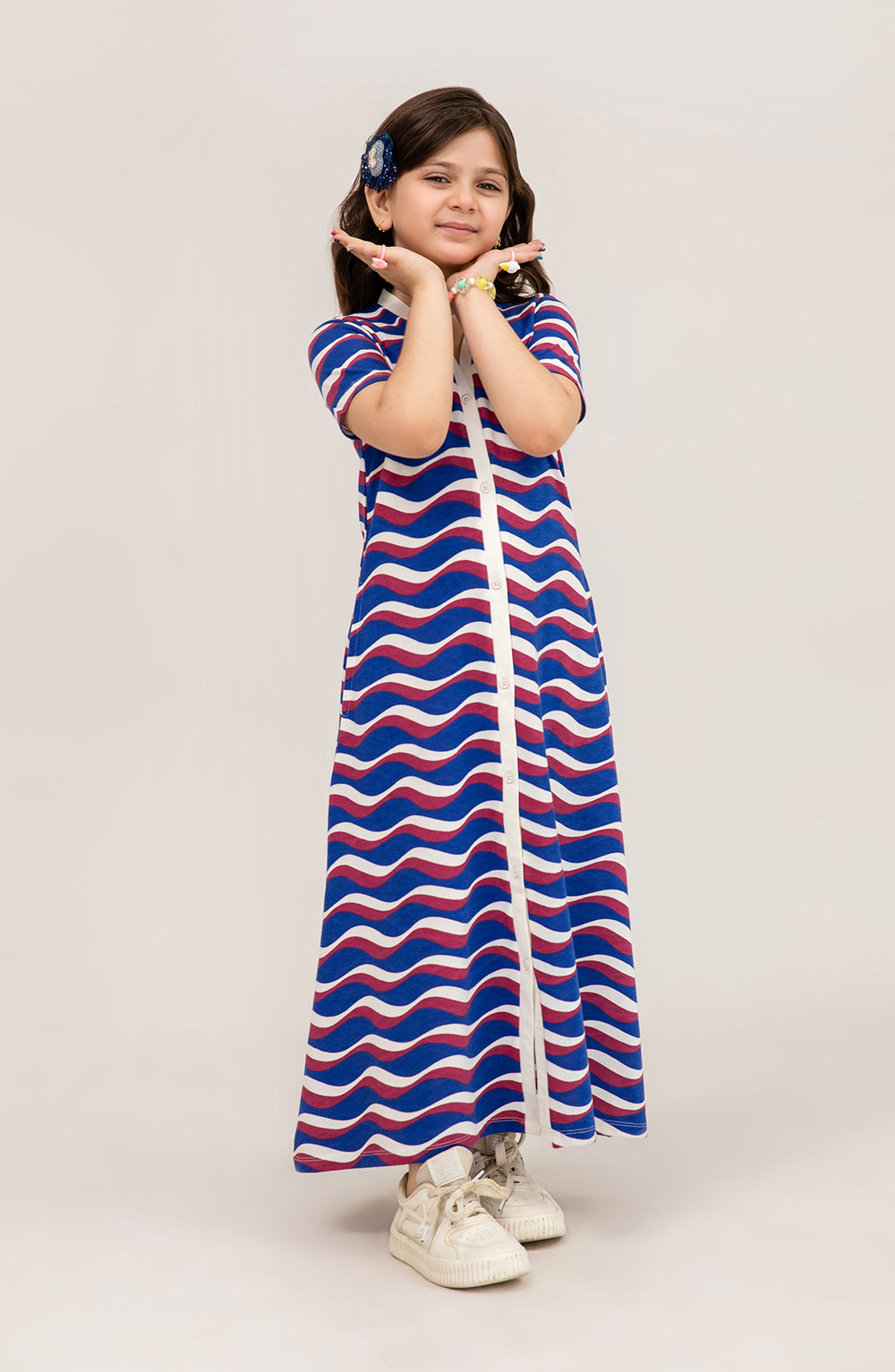 Knit Ankle-Length Button Down - GKD700325