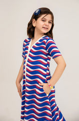 Knit Ankle-Length Button Down - GKD700325