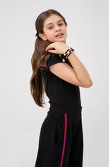 Girls Gold Buttons Bodysuit-GKT715325
