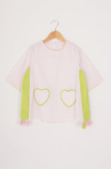Girls Heart Pocket Co-Ords-GWC700125