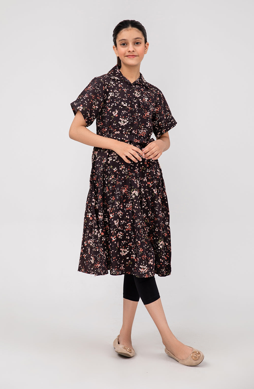 Girls Belted Dress-GWD706325