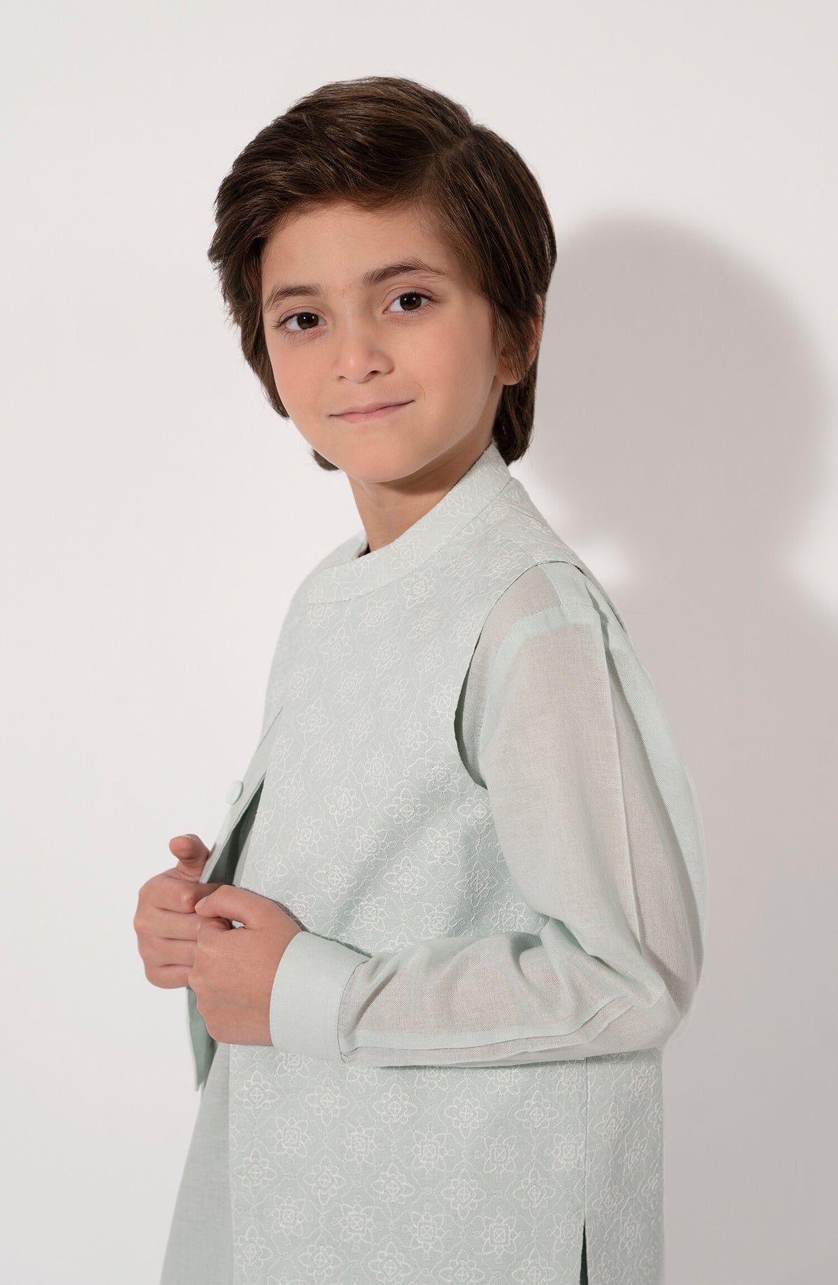 Emb Waist Coat 3Pc Infant Suit