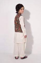 Emb Waist Coat 3Pc Infant Suit