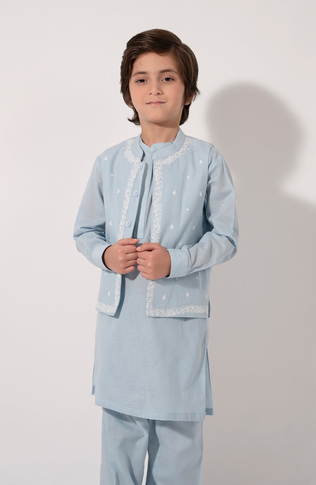 Emb Waist Coat 3Pc Infant Suit