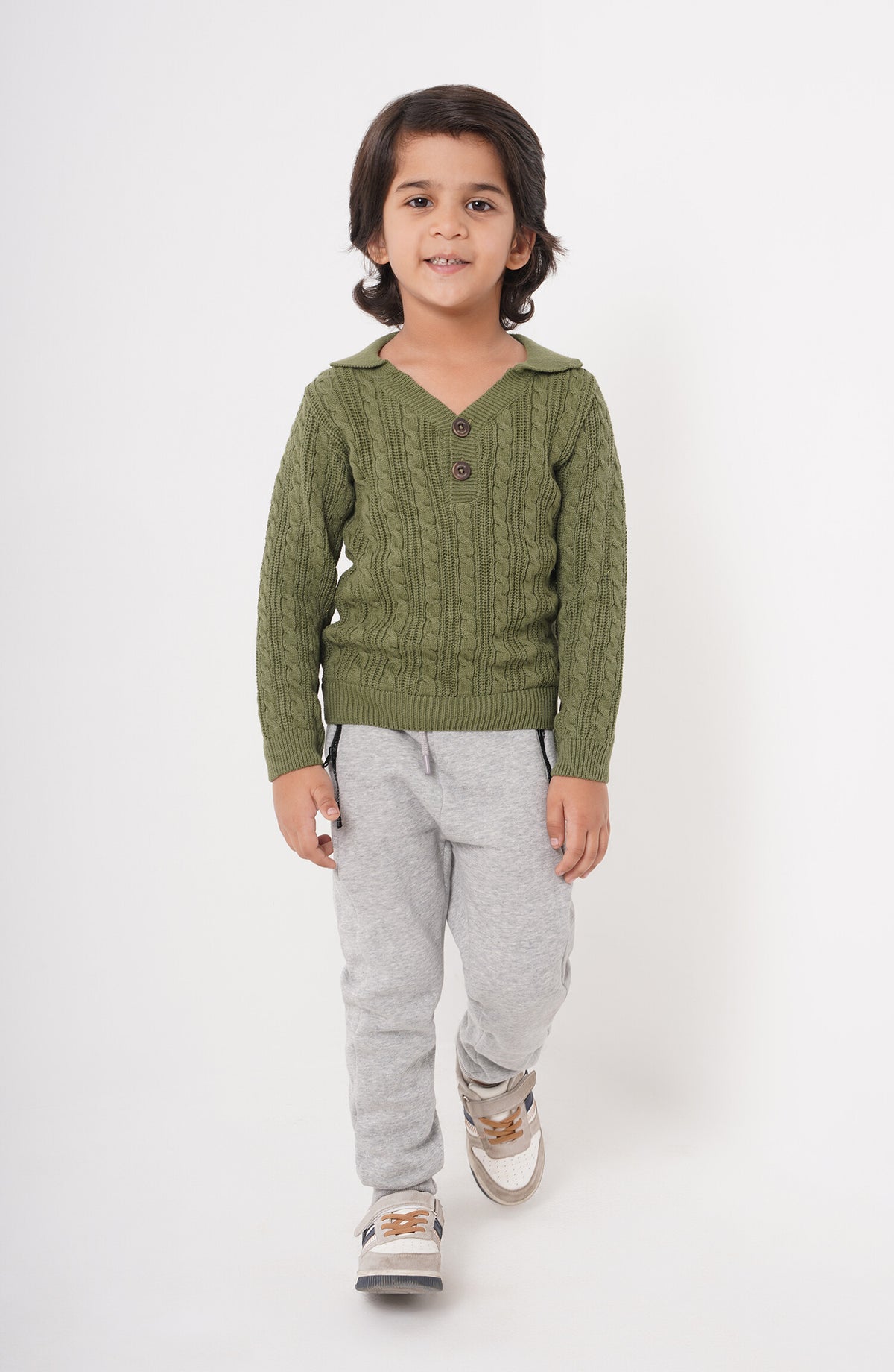 Cable Knit Polo
