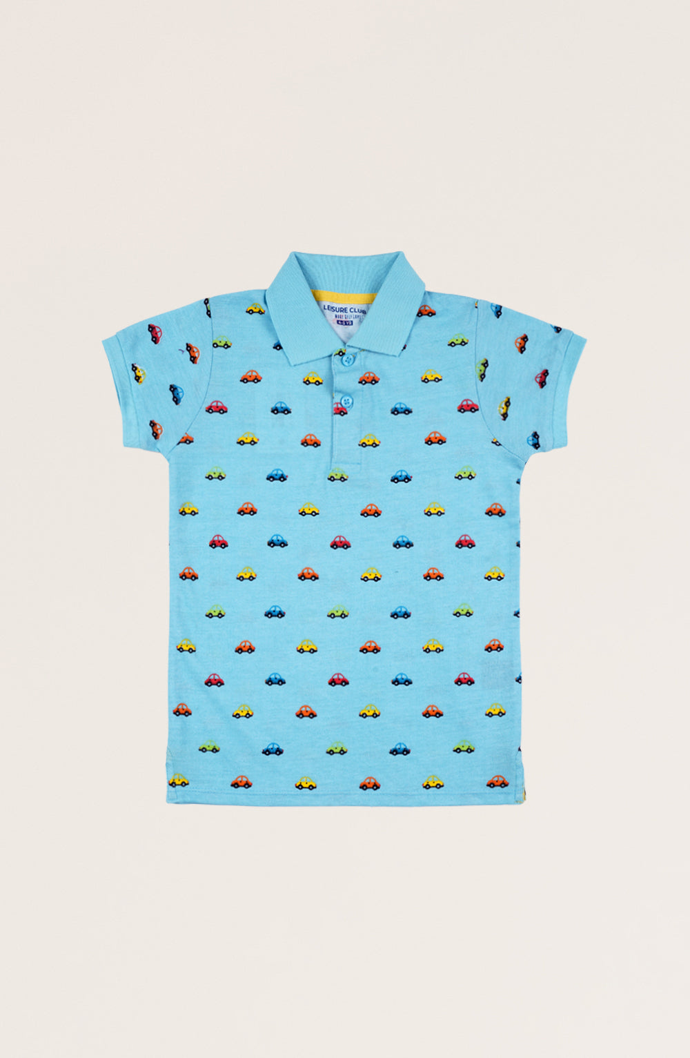 Infant Boys Car Print Polo-IBKP702125