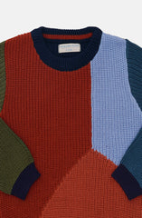 Geomatrical Color Block Sweater