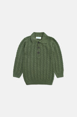 Cable Knit Polo