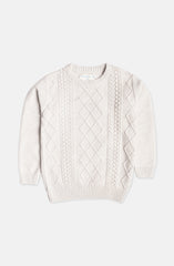 Cable Knit Crew Neck Sweater