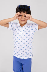 Infant Boys Dolphin Printed Co-Ord Set-IBSU712125
