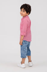 Infant Boys Pin Check Shirt-IBW702125