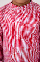 Infant Boys Pin Check Shirt-IBW702125