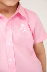 Infant Boys Oxford Pink Shirt-IBW707125