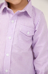 Lilac Checkered Shirt - IBW711325
