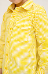 Yellow Checkered Shirt - IBW713325