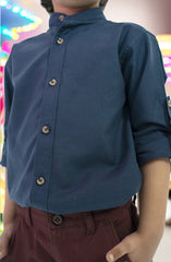 Infant Boys Band Neck Shirt