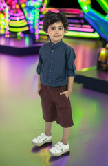 Infant Boys Band Neck Shirt
