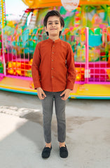 Infant Boys Band Neck Shirt