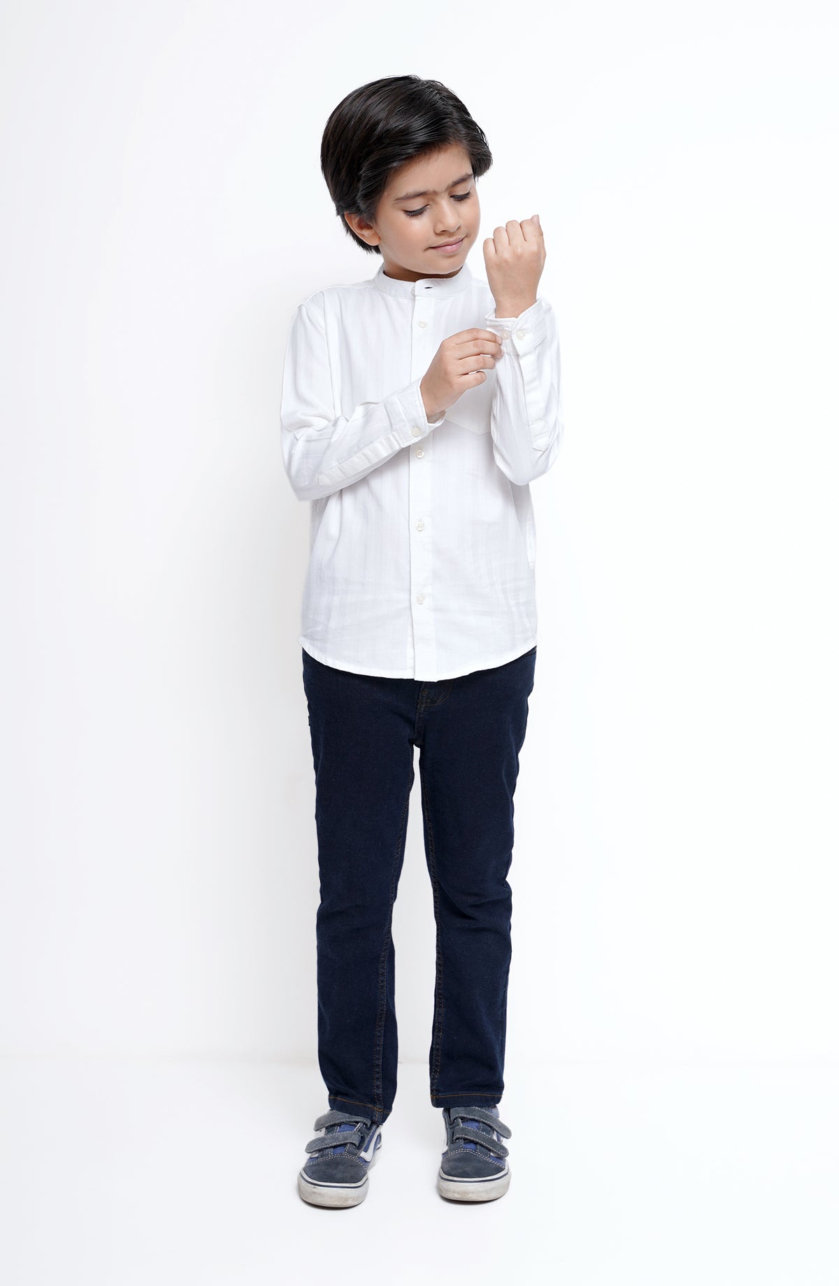 Infant Boys Band Neck Shirt
