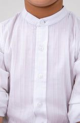 Infant Boys White And Blue Coord Set-IBWSU700125