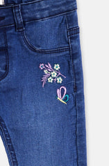Floral Unicorn Denim Pants