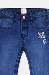Floral Unicorn Denim Pants