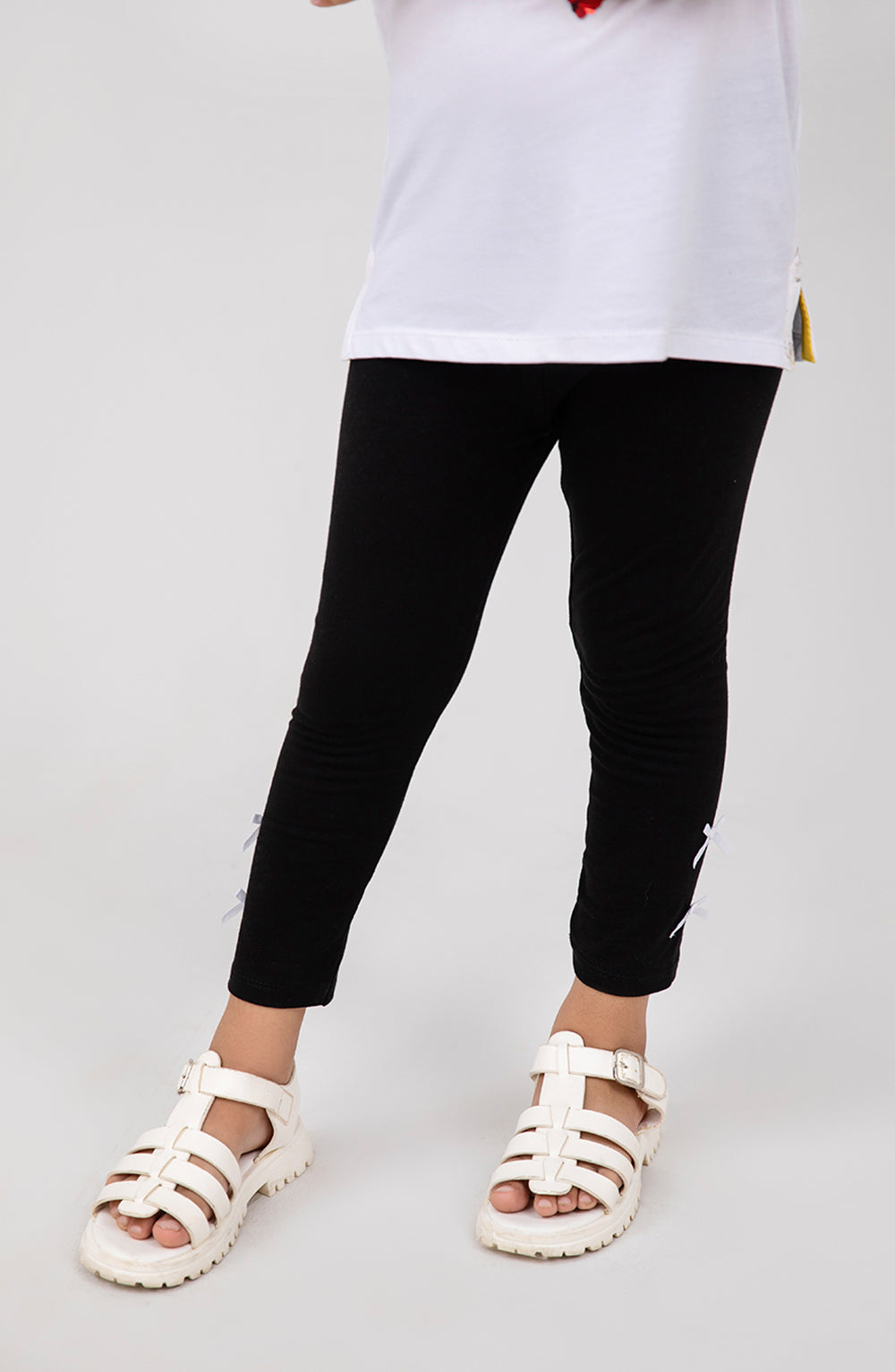 Infant Girls Basic Black Tights-IGKL705125