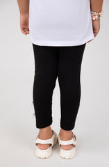 Infant Girls Basic Black Tights-IGKL705125