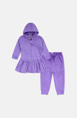 Floral Hoodie Dress 2Pc Suit